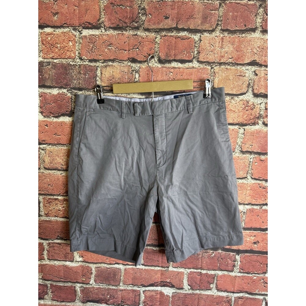 Polo Ralph Lauren Mens Gray Chino Shorts Size 35 Stretch Classic